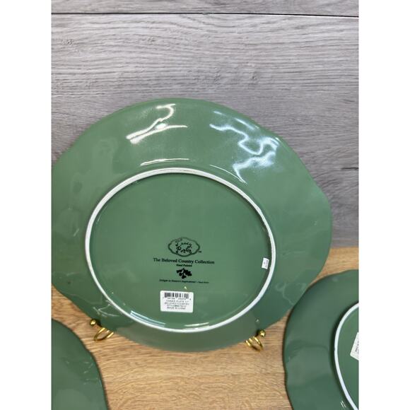 Tracy Porter Beloved Country Collection 11” Dinner Plate Hand Painted ~4 Pc Set - Picture 7 of 7